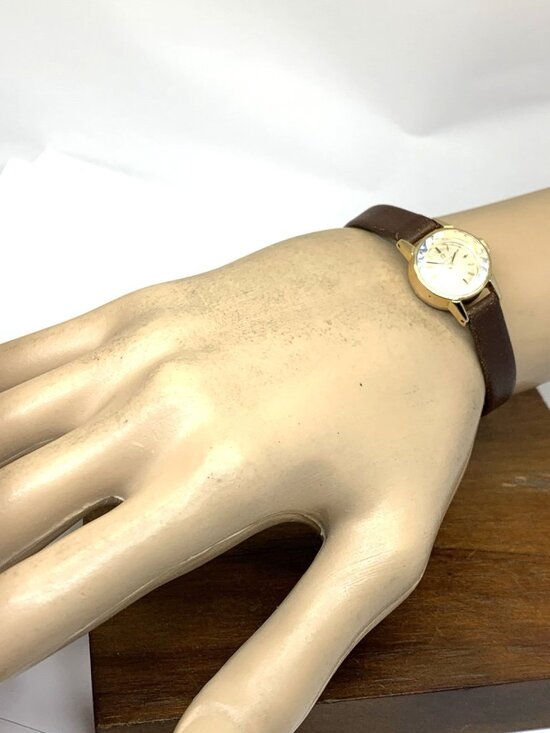 Omega De Ville Women\'s Watch Swiss Mechanical Vintage 1964 Brown Leather 19mm main image 6